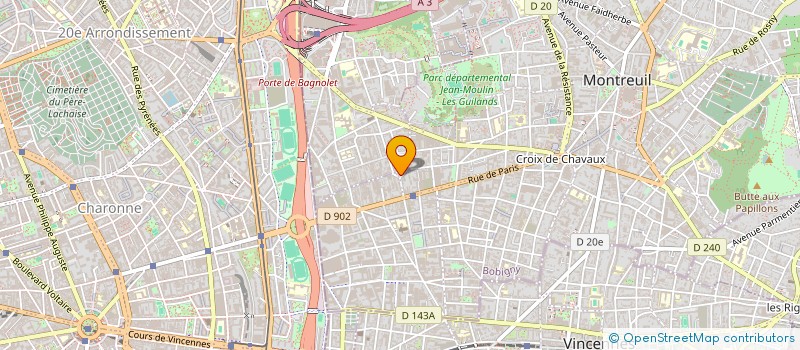 localisation de l'entreprise ZITTOUNI GENOUD DUVILLARET à MONTREUIL
