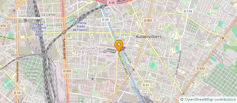 localisation de l'entreprise ZK DISTRIBUTION à AUBERVILLIERS