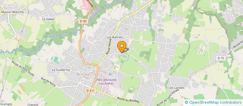 localisation de l'entreprise ZK INVEST à BRINDAS