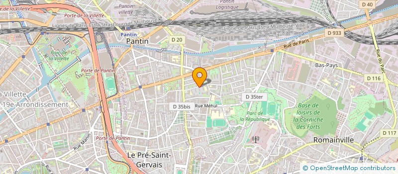 localisation de l'entreprise ZK2M  PANTIN