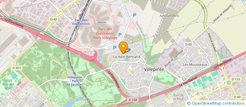 localisation de l'entreprise ZL à VILLEPINTE