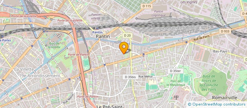 localisation de l'entreprise ZLE  PANTIN