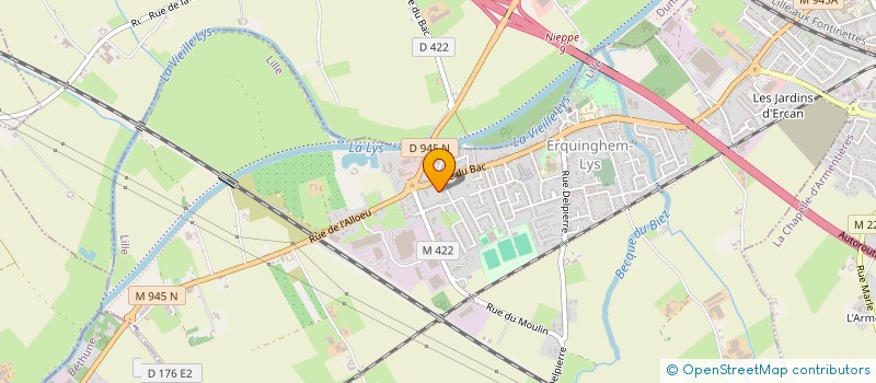 localisation de l'entreprise ZLEF 2021  ERQUINGHEM-LYS