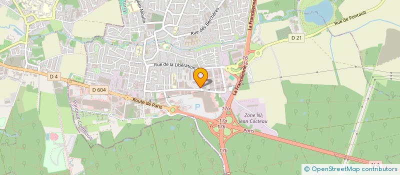 localisation de l'entreprise ZM 21 à CHANTELOUP-EN-BRIE