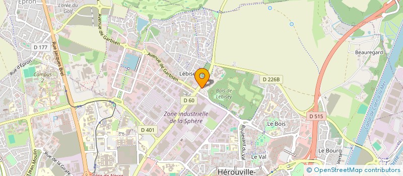 localisation de l'entreprise ZM DISTRIBUTION à HEROUVILLE-SAINT-CLAIR
