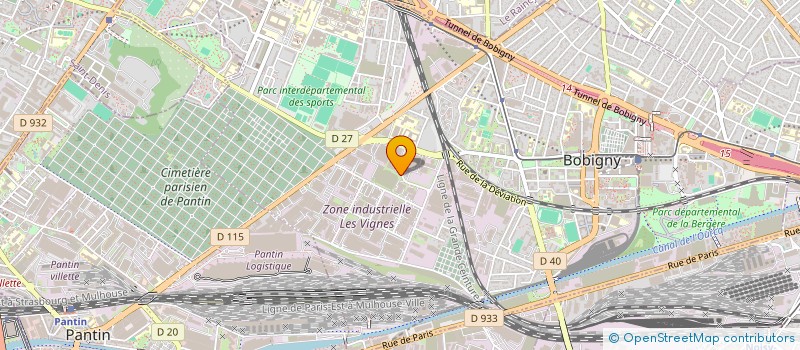 localisation de l'entreprise ZM EMBALLAGES à BOBIGNY