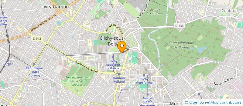 localisation de l'entreprise ZM IMMOBILIERS à CLICHY-SOUS-BOIS