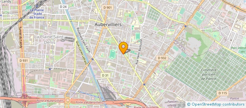 localisation de l'entreprise ZM PLOMBERIE BTP à AUBERVILLIERS