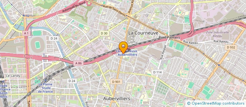 localisation de l'entreprise ZN à LA COURNEUVE