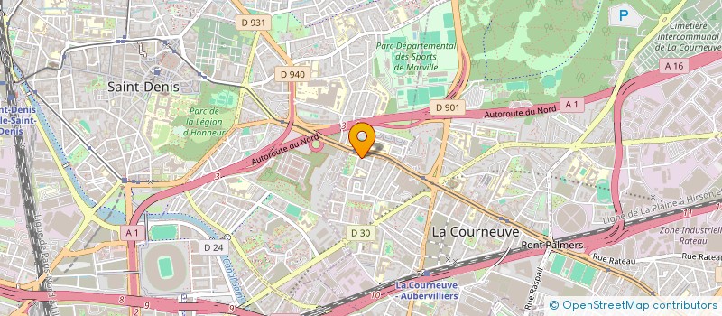 localisation de l'entreprise ZNT à LA COURNEUVE