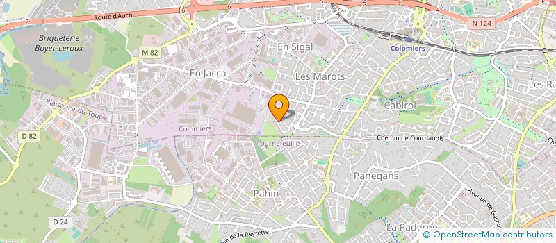 localisation de l'entreprise ZODIAC TRANSPORT à COLOMIERS