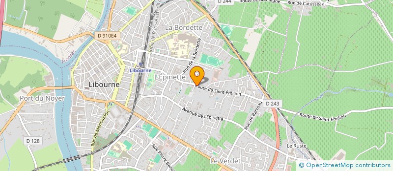 localisation de l'entreprise ZOE 22 à LIBOURNE