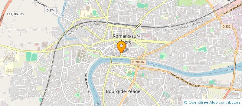 localisation de l'entreprise ZOE à ROMANS-SUR-ISERE