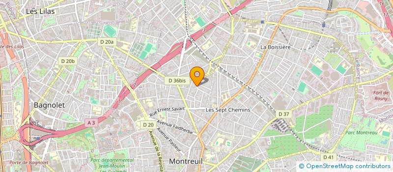 localisation de l'entreprise ZOE MOBILIER à MONTREUIL