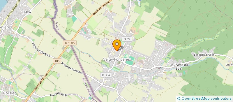 localisation de l'entreprise ZOE74  VEIGY-FONCENEX