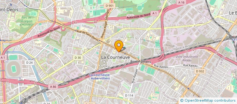 localisation de l'entreprise ZOGHBA VTC à LA COURNEUVE