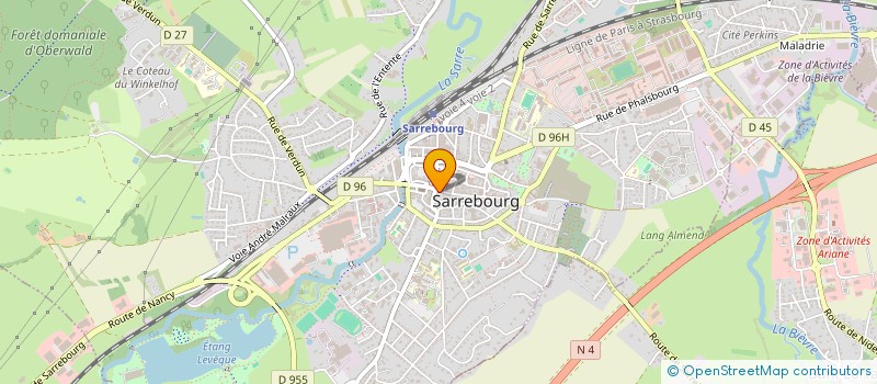localisation de l'entreprise ZOLGER CHAUSSURES ET SPORTS à SARREBOURG