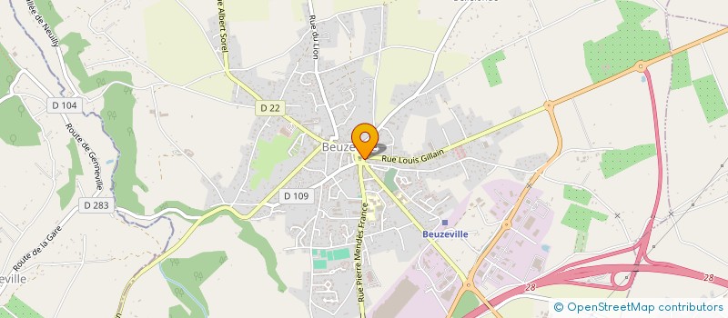 localisation de l'entreprise ZOLLI  BEUZEVILLE