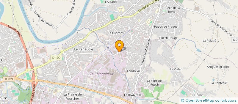 localisation de l'entreprise ZONE 68  SAINT-JUERY