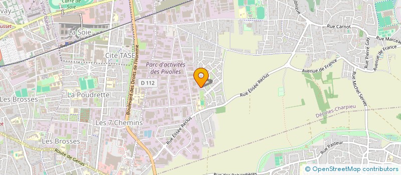 localisation de l'entreprise ZONE BLEUE  DECINES-CHARPIEU