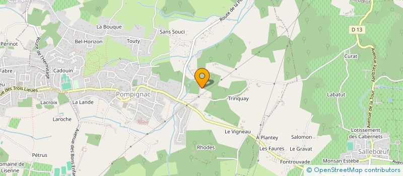 localisation de l'entreprise ZONE BLEUE  POMPIGNAC