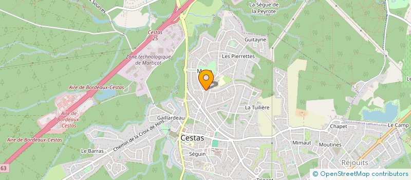 localisation de l'entreprise ZONE D'ACTIVITES CULTURELLES - ZAC à CESTAS