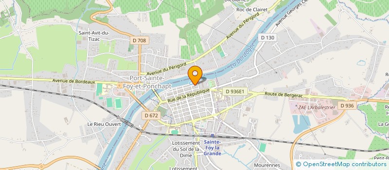 localisation de l'entreprise ZONE FRANCHE  SAINTE-FOY-LA-GRANDE