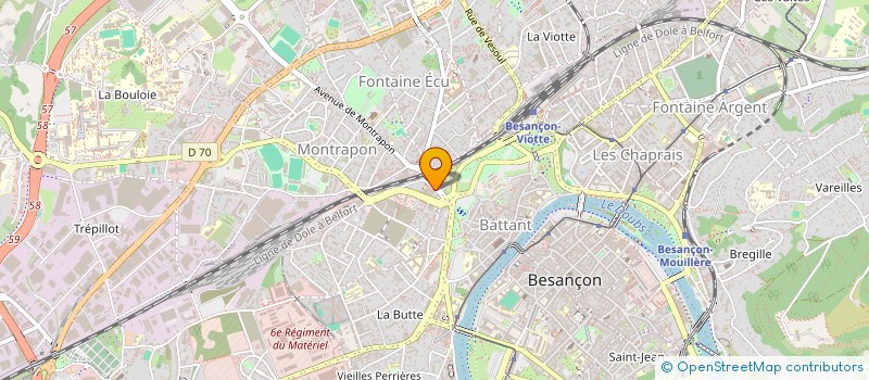 localisation de l'entreprise ZONE FRONTIERE PRODUCTION  BESANCON