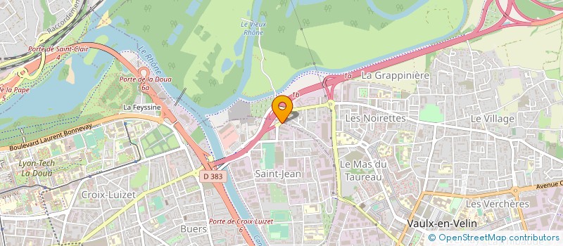 localisation de l'entreprise ZONE INTERIEURE à VILLEURBANNE