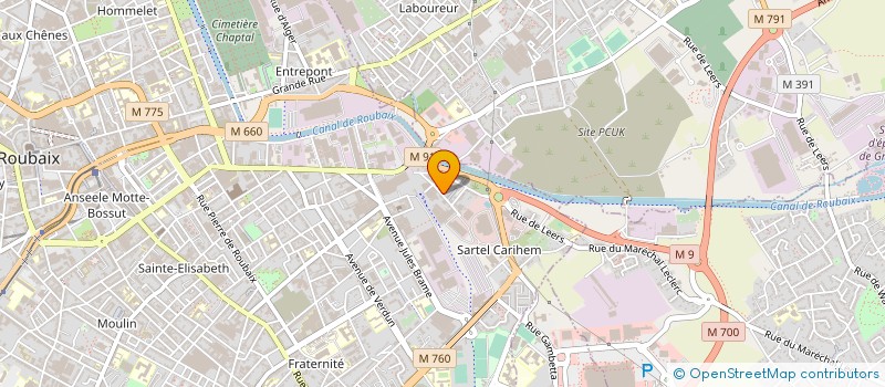 localisation de l'entreprise ZONE VERTE à ROUBAIX