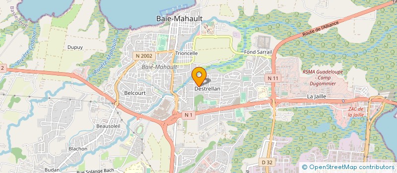 localisation de l'entreprise ZONTA CLUB B-MAHAULT GPE FLEUR CANNE  BAIE-MAHAULT