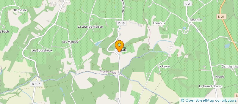 localisation de l'entreprise ZOO / REFUGE DE MESCOULES / BERGERAC  MESCOULES