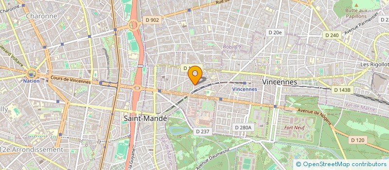 localisation de l'entreprise ZOOM à VINCENNES