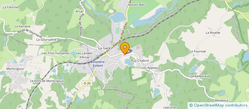 localisation de l'entreprise ZOOM VACANCES à BUSSIERE-GALANT