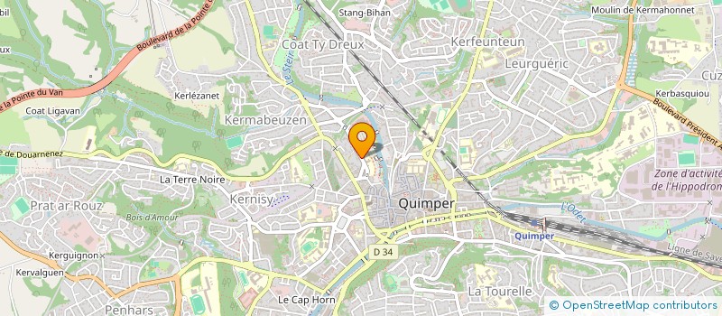 localisation de l'entreprise ZORSTECH à QUIMPER