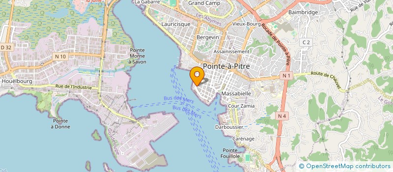 localisation de l'entreprise ZOT ZONE D OCCUPATION TRANSITOIRE à POINTE-A-PITRE
