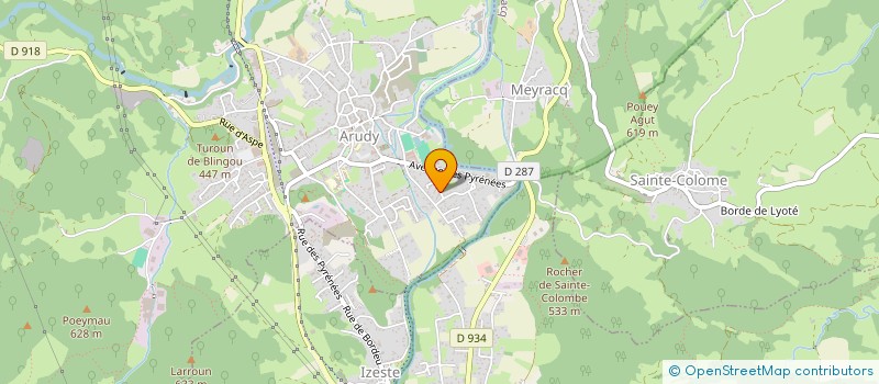 localisation de l'entreprise ZOUM  ARUDY