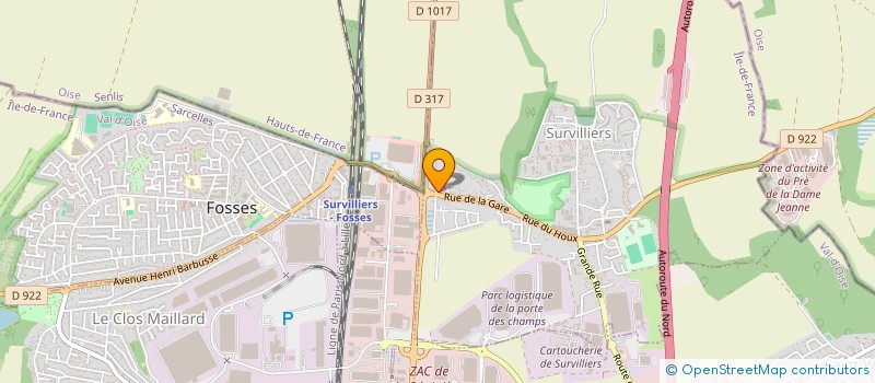 localisation de l'entreprise ZOUSA  SURVILLIERS