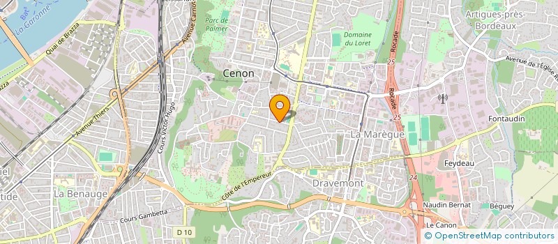 localisation de l'entreprise ZOUZOU à CENON