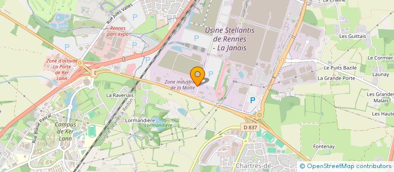 localisation de l'entreprise ZOUZOU  CHARTRES-DE-BRETAGNE