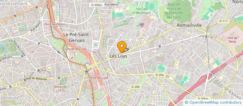 localisation de l'entreprise ZOYA à LES LILAS