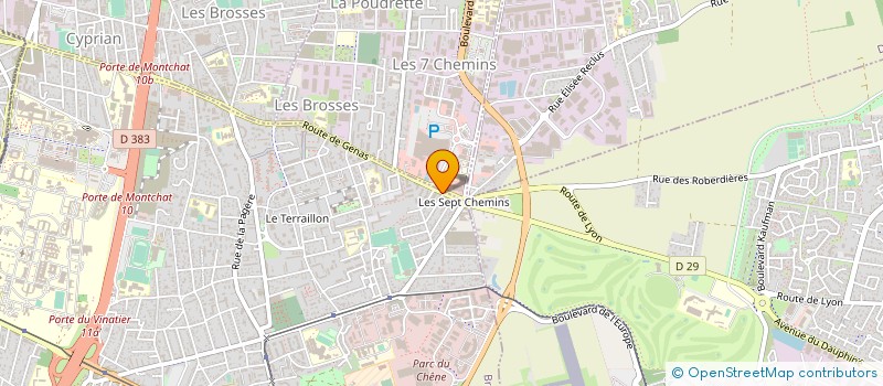 localisation de l'entreprise ZR à BRON