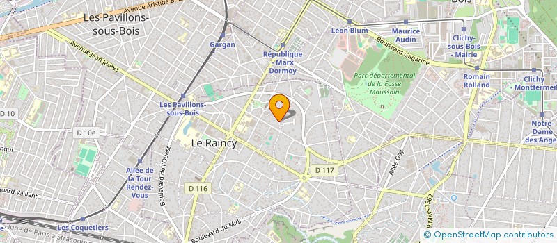 localisation de l'entreprise ZR IMMO à LE RAINCY