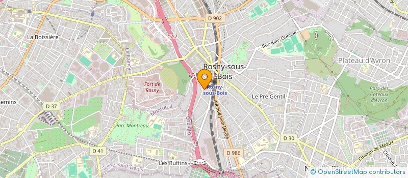 localisation de l'entreprise ZR PRO à ROSNY-SOUS-BOIS