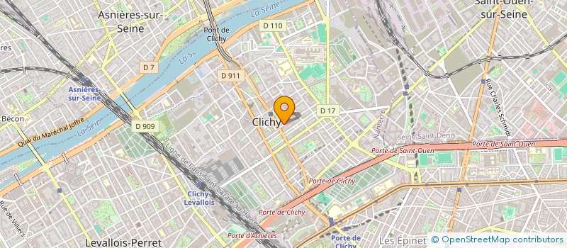 localisation de l'entreprise ZUBA BATIMENT à CLICHY