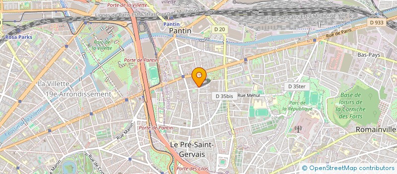 localisation de l'entreprise ZUBERI VTC  PANTIN