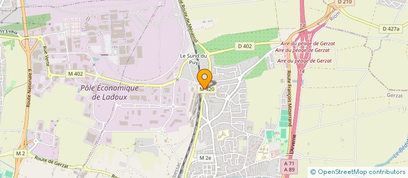 localisation de l'entreprise ZULIANI ET COMPAGNIE  GERZAT