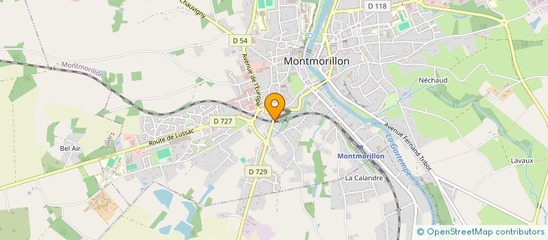 localisation de l'entreprise ZUMB'ACTION MONTMORILLON  MONTMORILLON