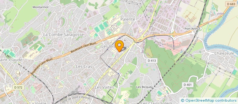 localisation de l'entreprise ZUSAMMEN SPIELEN PROD à BESANCON