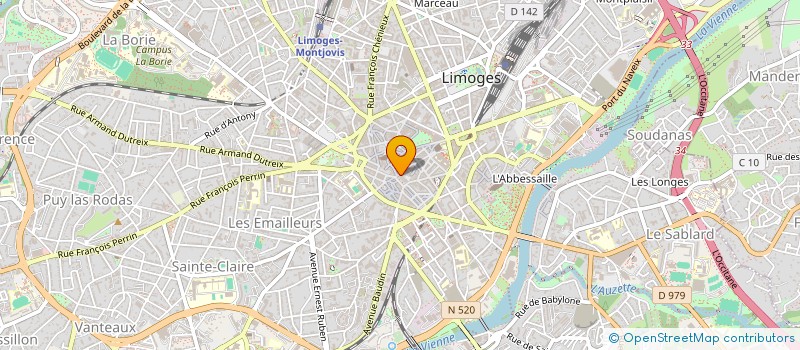 localisation de l'entreprise ZWANN EI à LIMOGES